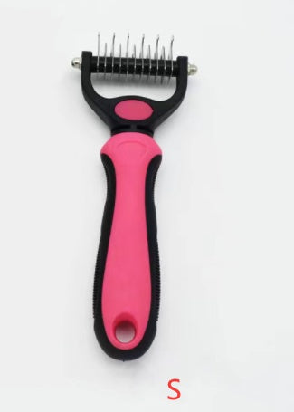 Ajexen Stainless Steel Pet Knot Comb – Hair Removal & Detangling Brush for Dogs & Cats, Double/Single-Sided Grooming Tool