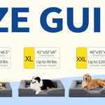 Ajexen Large Dog Orthopedic Sofa Bed – Supportive Foam Pet Mattress with Bolsters, Washable Cover & Waterproof Lining