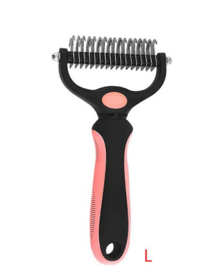 Ajexen Stainless Steel Pet Knot Comb – Hair Removal & Detangling Brush for Dogs & Cats, Double/Single-Sided Grooming Tool