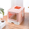 Ajexen Fully Enclosed Foldable Cat Litter Box with Drawer & Double Door – Odor-Proof, Easy Clean, Portable Cat Toilet