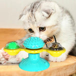 Ajexen Cat Rotating Windmill Toy – Multi-Function Scratcher, Catnip, Teeth Cleaning & Interactive Play