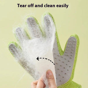 Ajexen Pet Bath & Grooming Gloves – Double-Sided Hair Removal & Massage Comb for Cats & Dogs