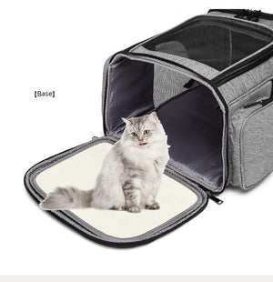 Ajexen Extendable Pet Bag Backpack – Large Capacity Foldable Carrier for Cats & Dogs, Travel-Friendly Design