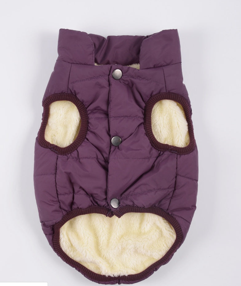 Ajexen Teddy Dog Clothes – Warm Cotton Pet Vest for Small & Medium Dogs, Autumn Winter Puppy Outfit