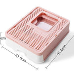 Ajexen Fully Enclosed Foldable Cat Litter Box with Drawer & Double Door – Odor-Proof, Easy Clean, Portable Cat Toilet