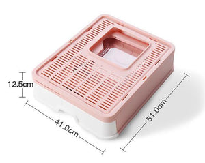 Ajexen Fully Enclosed Foldable Cat Litter Box with Drawer & Double Door – Odor-Proof, Easy Clean, Portable Cat Toilet