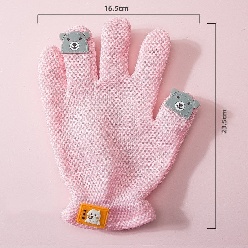 Ajexen Pet Bath & Grooming Gloves – Double-Sided Hair Removal & Massage Comb for Cats & Dogs