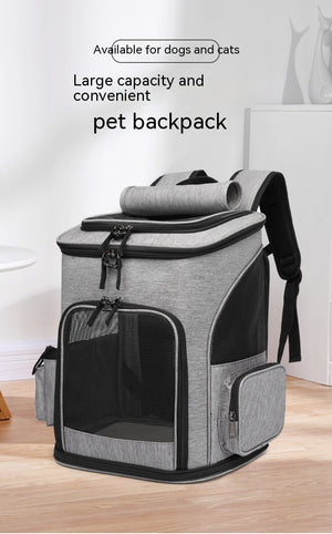 Ajexen Extendable Pet Bag Backpack – Large Capacity Foldable Carrier for Cats & Dogs, Travel-Friendly Design