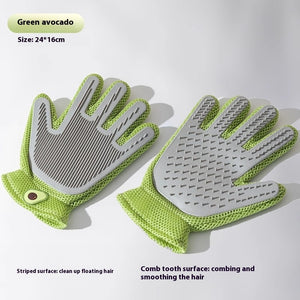 Ajexen Pet Bath & Grooming Gloves – Double-Sided Hair Removal & Massage Comb for Cats & Dogs