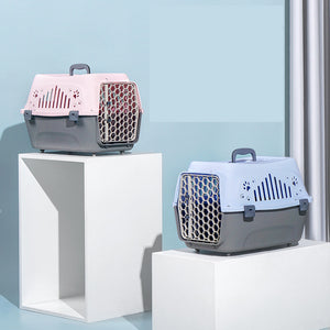 Ajexen Cat Air Box & Dog Carrier – Durable PP Travel Cage for Small Pets, Airline Approved Pet Flight Case