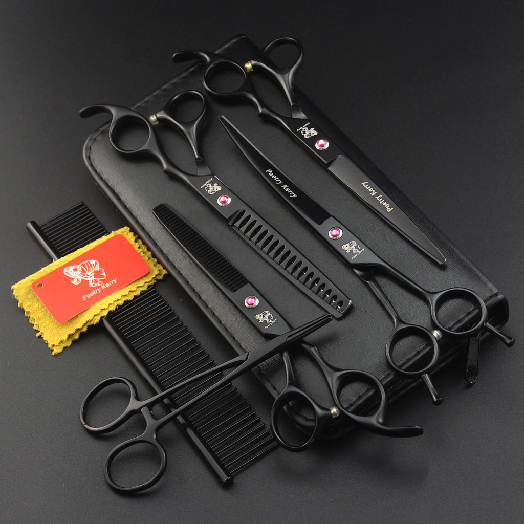 Ajexen Pet Grooming Scissors Set – Professional Stainless Steel Dog & Cat Hair Cutting Kit