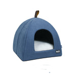 Ajexen Fluffy Velvet Pet Nest – Cozy Cat & Small Dog Bed in Blue, Pink, or Gray, Sizes S-L