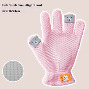 Ajexen Pet Bath & Grooming Gloves – Double-Sided Hair Removal & Massage Comb for Cats & Dogs