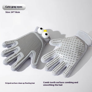 Ajexen Pet Bath & Grooming Gloves – Double-Sided Hair Removal & Massage Comb for Cats & Dogs