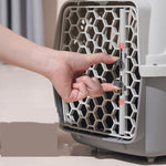 Ajexen Cat Air Box & Dog Carrier – Durable PP Travel Cage for Small Pets, Airline Approved Pet Flight Case
