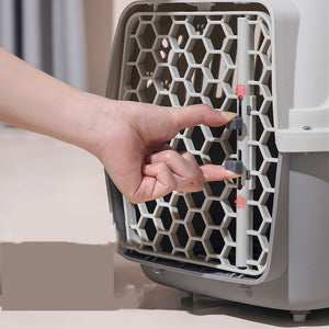 Ajexen Cat Air Box & Dog Carrier – Durable PP Travel Cage for Small Pets, Airline Approved Pet Flight Case