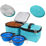 Ajexen Pet Travel Lunch Bag – Portable Food Storage Box with Foldable Bowl, Large Capacity