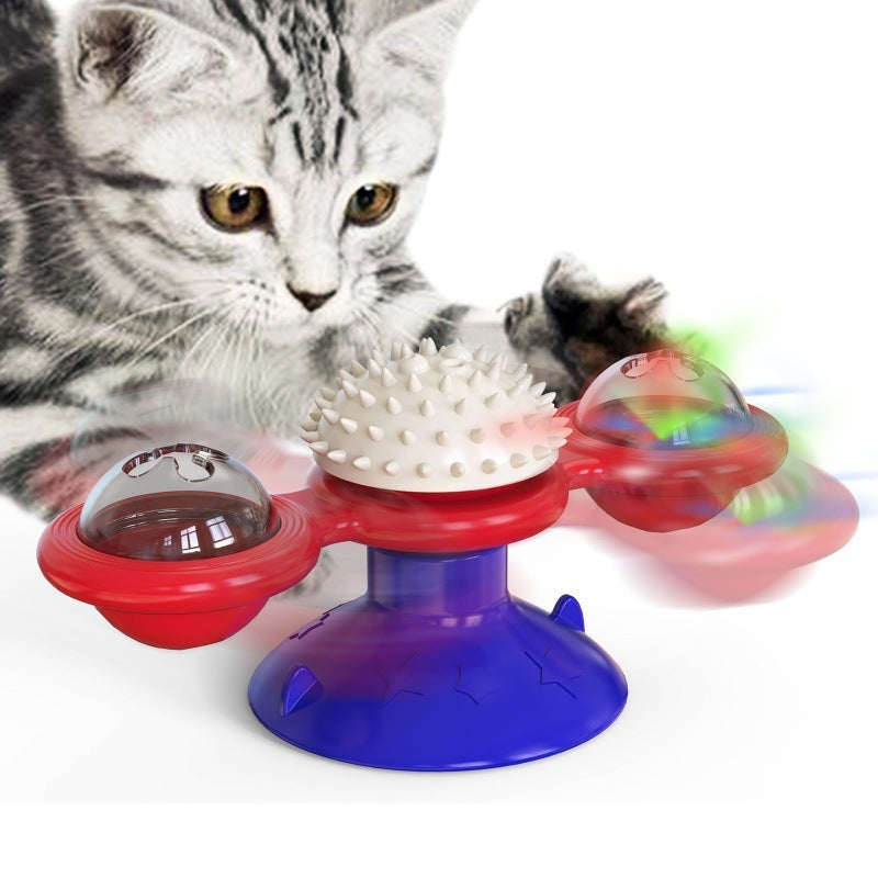 Ajexen Mint Ball Turntable Cat Toy – Interactive Funny Stick Set for Healthy Play & Exercise