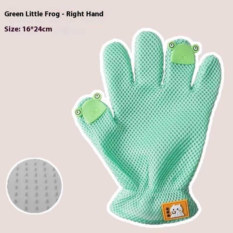 Ajexen Pet Bath & Grooming Gloves – Double-Sided Hair Removal & Massage Comb for Cats & Dogs