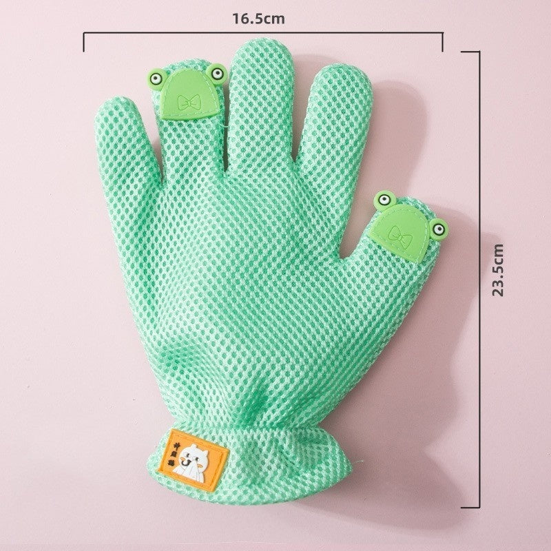 Ajexen Pet Bath & Grooming Gloves – Double-Sided Hair Removal & Massage Comb for Cats & Dogs