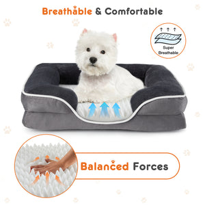 Ajexen Memory Foam Pet Bed for Dogs & Cats – Orthopedic Comfort, Washable Cover, Waterproof Liner & Non-Slip Base