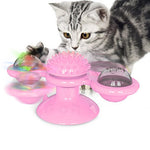 Ajexen Cat Rotating Windmill Toy – Multi-Function Scratcher, Catnip, Teeth Cleaning & Interactive Play