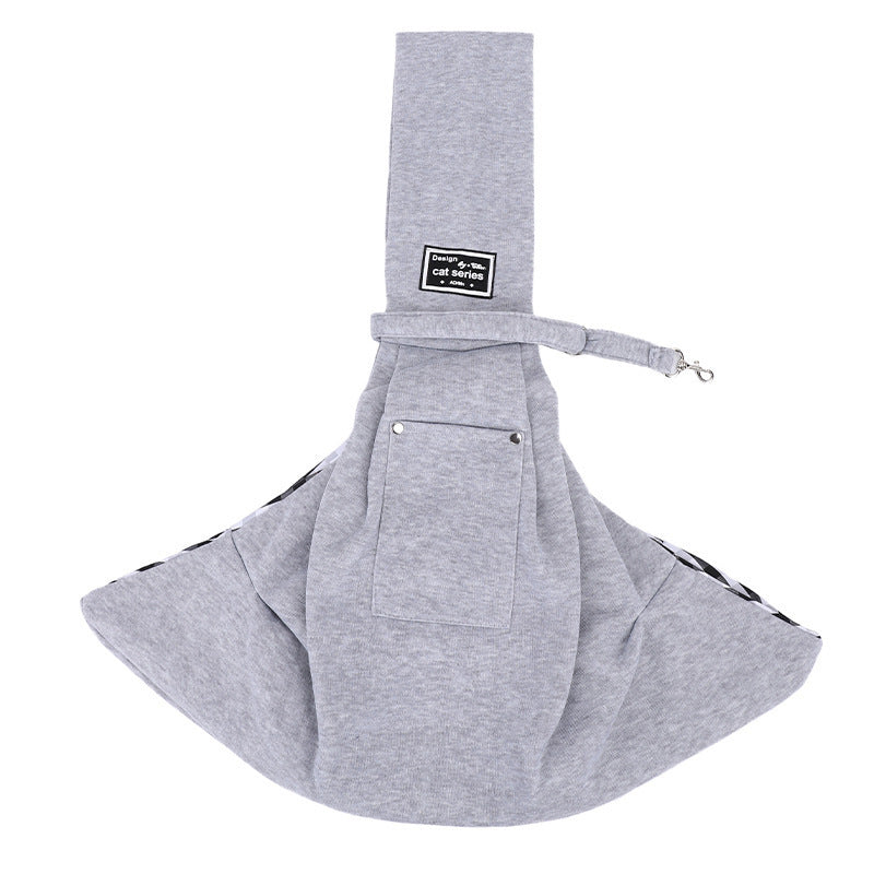 Ajexen New Pet Out Crossbody Shoulder Cat Bag – Soft Cotton & Fleece Pet Carrier with Mobile Phone Pocket, Stylish Travel Sling