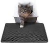 Ajexen Double Rice Grain Cat Litter Mat – Waterproof EVA Cat Litter Trap, Scratch Pad & Floor Protector