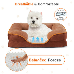 Ajexen Memory Foam Pet Bed for Dogs & Cats – Orthopedic Comfort, Washable Cover, Waterproof Liner & Non-Slip Base