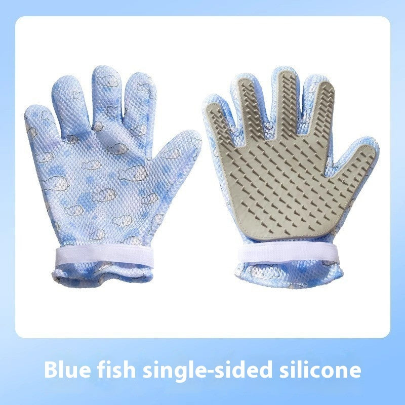 Ajexen Pet Bath & Grooming Gloves – Double-Sided Hair Removal & Massage Comb for Cats & Dogs