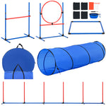 Ajexen VEVOR 5 PCS Dog Agility Training Equipment Set – Hurdles, Tunnel, Jump Ring & More for Pet Exercise & Obedience
