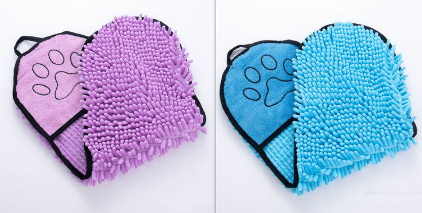 Ajexen Super Absorbent Dog & Cat Bathrobe Towel – Quick-Drying Microfiber Pet Towel with Double Pockets, Durable & Breathable