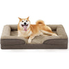 Ajexen Large Dog Orthopedic Sofa Bed – Supportive Foam Pet Mattress with Bolsters, Washable Cover & Waterproof Lining