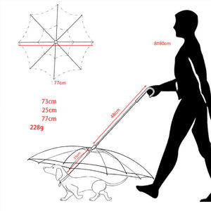 Creative Puppy Raincoat with Built-In Dog Leash – Transparent Waterproof Pet Raincoat for Outdoor Walks