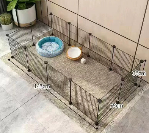 Ajexen Small Dog Indoor Isolation Fence Cage – Portable Pet Playpen, Safety Gate for Home Training