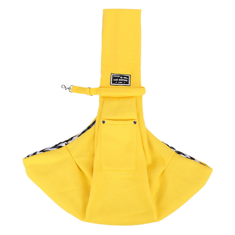 Ajexen New Pet Out Crossbody Shoulder Cat Bag – Soft Cotton & Fleece Pet Carrier with Mobile Phone Pocket, Stylish Travel Sling