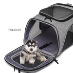 Ajexen Extendable Pet Bag Backpack – Large Capacity Foldable Carrier for Cats & Dogs, Travel-Friendly Design