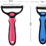 Ajexen Stainless Steel Pet Knot Comb – Hair Removal & Detangling Brush for Dogs & Cats, Double/Single-Sided Grooming Tool