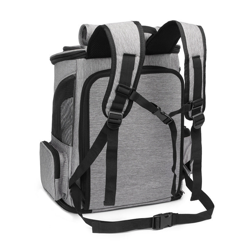 Ajexen Extendable Pet Bag Backpack – Large Capacity Foldable Carrier for Cats & Dogs, Travel-Friendly Design