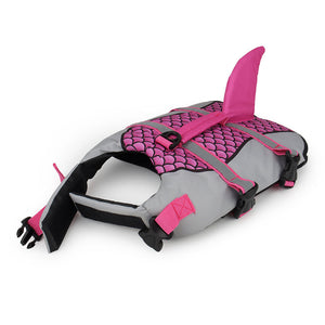 Ajexen Dog Life Jacket Shark Vest – Pet Swimming Safety Vest with Handle & Leash Ring, Summer Swimwear