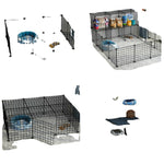 Ajexen Small Dog Indoor Isolation Fence Cage – Portable Pet Playpen, Safety Gate for Home Training