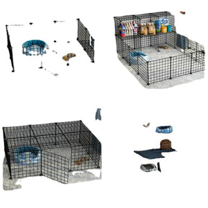 Ajexen Small Dog Indoor Isolation Fence Cage – Portable Pet Playpen, Safety Gate for Home Training