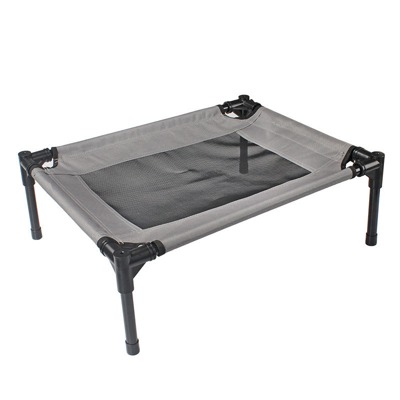 Ajexen Oxford Cloth Elevated Dog Bed – Removable, Washable, Breathable Trampoline Pet Bed for Small Dogs, Durable Iron Frame, Grey