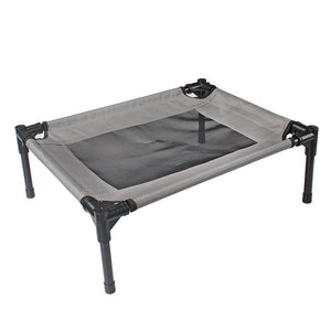 Ajexen Oxford Cloth Elevated Dog Bed – Removable, Washable, Breathable Trampoline Pet Bed for Small Dogs, Durable Iron Frame, Grey