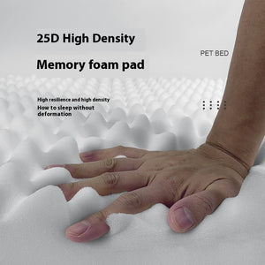 Ajexen Simple Yarn Memory Foam Dog Bed – Waterproof, Removable Cover, Orthopedic Kennel for Small, Medium & Large Dogs, Milky White