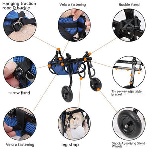 Ajexen Pet Disabled Dog Wheelchair – Adjustable Scooter for Injured, Elderly & Disabled Dogs