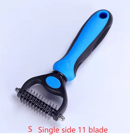 Ajexen Stainless Steel Pet Knot Comb – Hair Removal & Detangling Brush for Dogs & Cats, Double/Single-Sided Grooming Tool