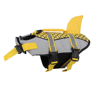 Ajexen Dog Life Jacket Shark Vest – Pet Swimming Safety Vest with Handle & Leash Ring, Summer Swimwear