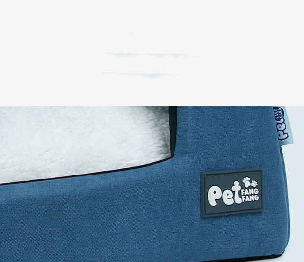 Ajexen Fluffy Velvet Pet Nest – Cozy Cat & Small Dog Bed in Blue, Pink, or Gray, Sizes S-L