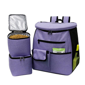 Ajexen Multifunctional Pet Travel Storage Bag – Oxford Cloth, Large-Capacity Organizer for Outdoor Trips, Purple